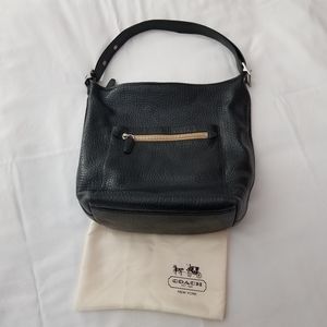 Coach Black Pebbled Leather Bucket Bag